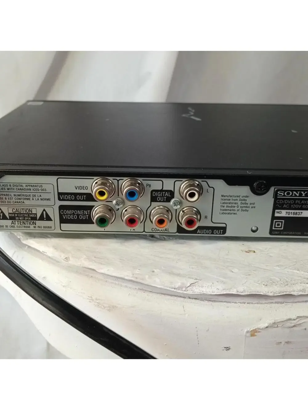 Sony DVP-SR200P DVD CD Player Dolby Digital DTS Compact Black RCA AV Tested Work